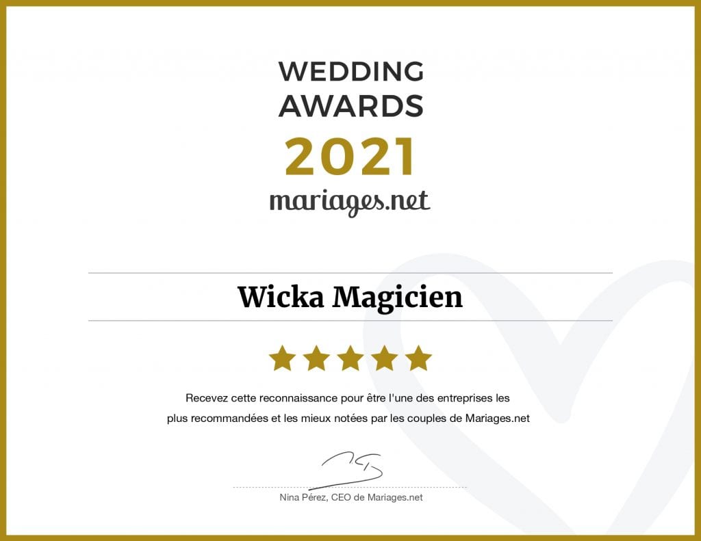 Wedding_Awards_2021-mariage.net récompense 2021 du meilleur magicien